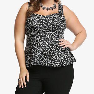 Torrid Floral Peplum Top